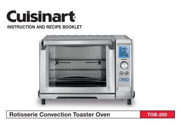 Cuisinart Rotisserie Convection Toaster Oven -TOB-200 - MANUAL