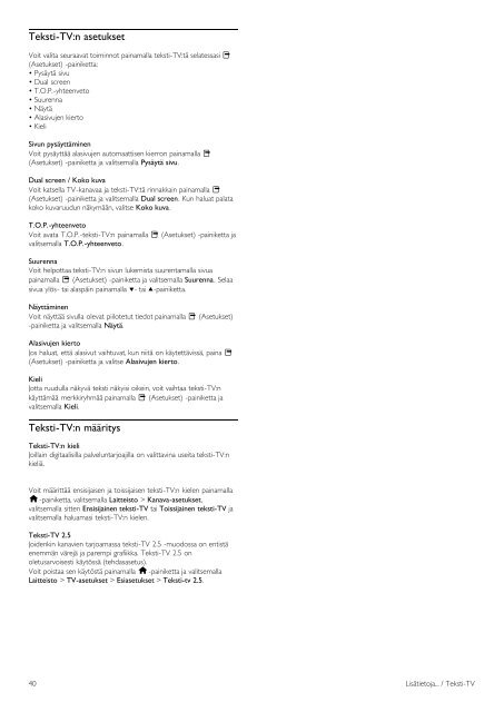 Philips LED TV - User manual - FIN