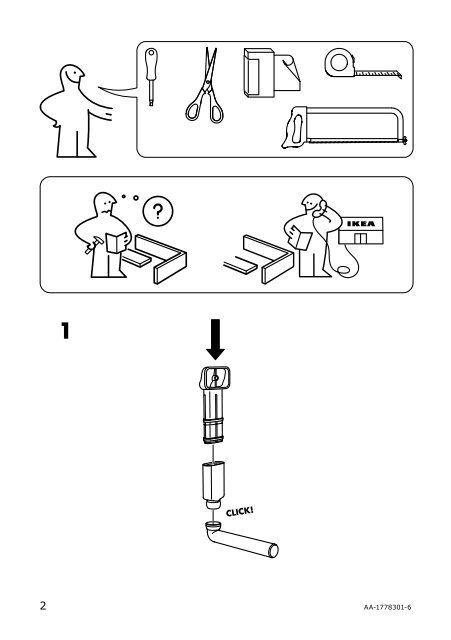 Ikea DOMSJ&Ouml; &eacute;vier &agrave;poser, 2 bacs - S49158174 - Plan(s) de montage