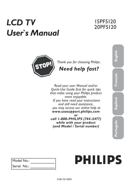 Philips Flat TV - User manual - AEN