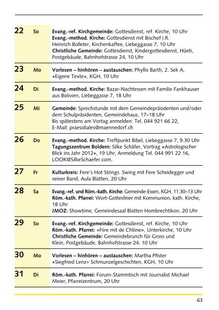 Veranstaltungen im Februar 2012 1 - Fischotter