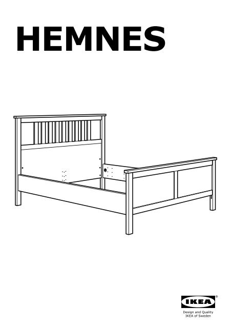Ikea HEMNES Cadre De Lit - S89931560 - Plan(s) de montage