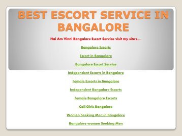 BEST ESCORT SERVICE IN BANGALORE & MUMBAI