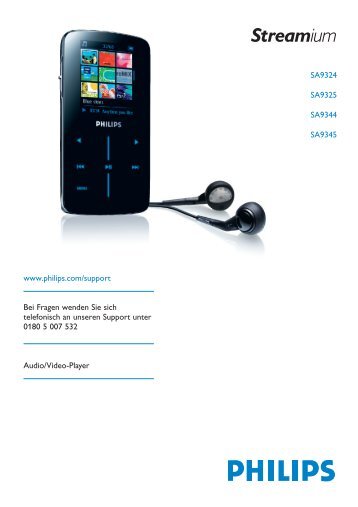 Philips Streamium Flash audio video player - User manual - DEU