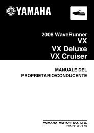 Yamaha VX Sport - 2008 - Manuale d'Istruzioni Italiano