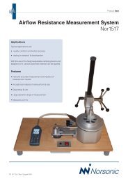 Airflow Resistance Measurement System Nor1517
