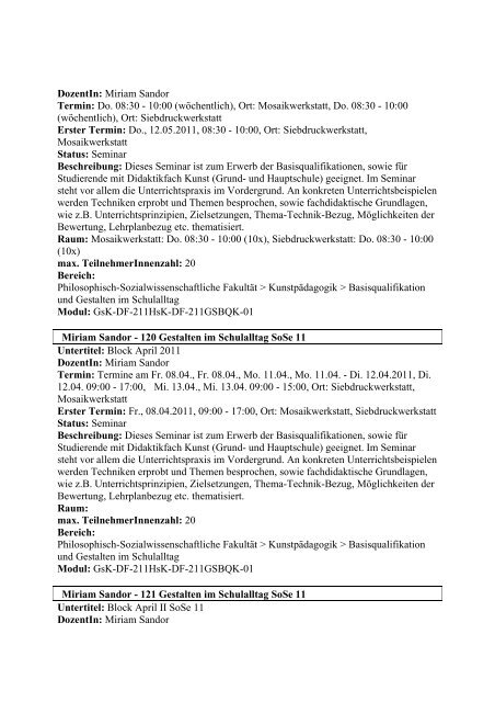 Vorlesung - Phil.-So. - Universität Augsburg