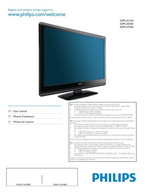 Philips LCD TV - User manual - LSP