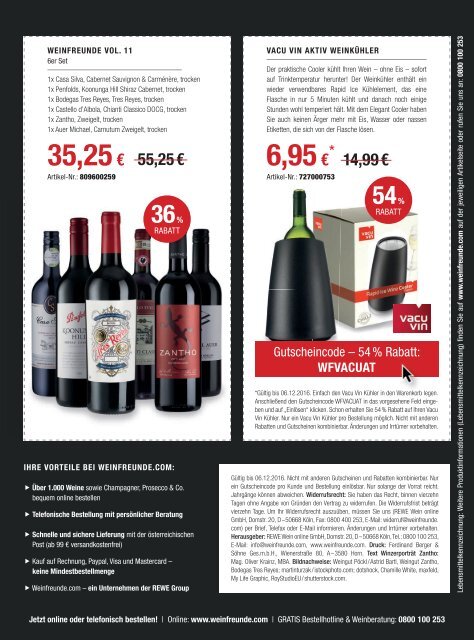 Weinfreunde Magazin - Ausgabe 11/2016