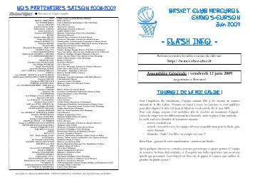 Juin 2009 - Basket Club Mercurol Chanos Curson