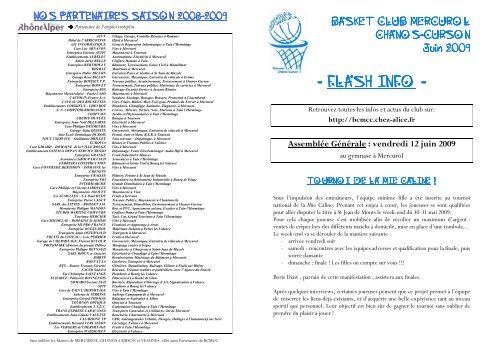 Juin 2009 - Basket Club Mercurol Chanos Curson