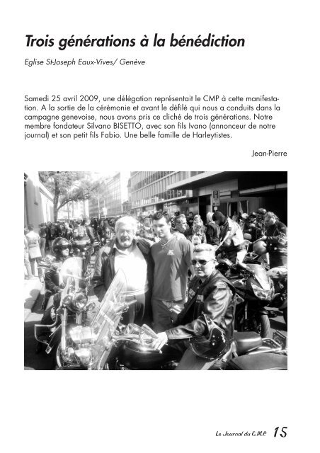 Journal 6.2009 - N° 110 - club motocycliste suisse de la police