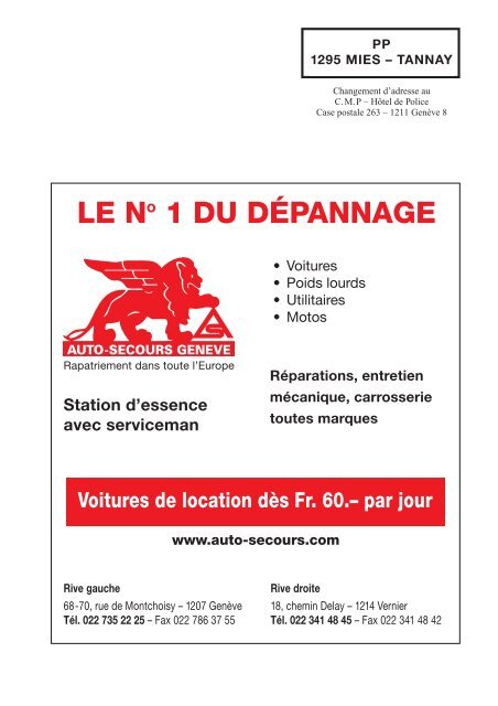 Journal 6.2009 - N° 110 - club motocycliste suisse de la police