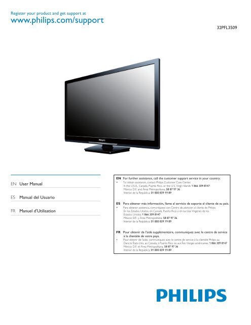 Philips 3000 series LED-LCD TV Manual and user guide - ManualsMania