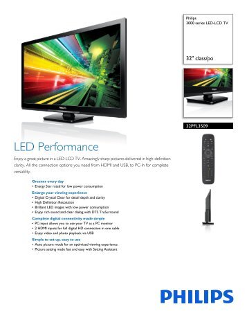 Philips 3000 series LED-LCD TV - Leaflet - AEN