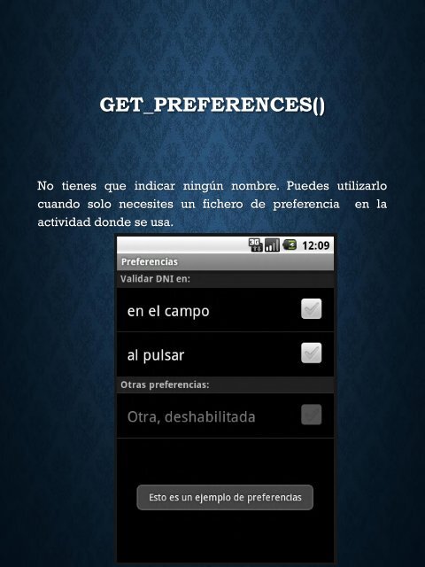 Preferences en Android