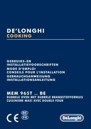 Delonghi Piano de cuisson gaz Delonghi MEM965TX - notice
