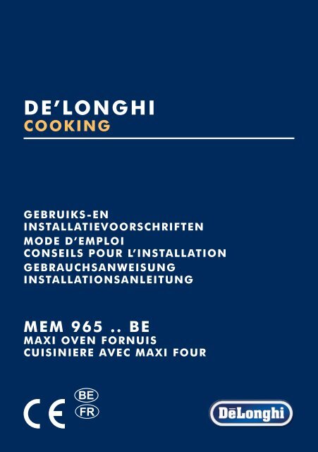 Delonghi Piano de cuisson mixte Delonghi MEM965BA - notice