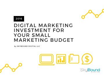 DIGITAL MARKETING INVESTMENT FOR YOUR SMALL MARKETING BUDGET