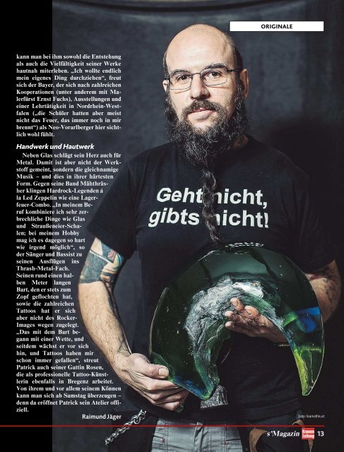 s'Magazin usm Ländle, 23. Oktober 2016