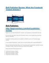 Bolt Publisher Review - Bolt Publisher DEMO & BONUS