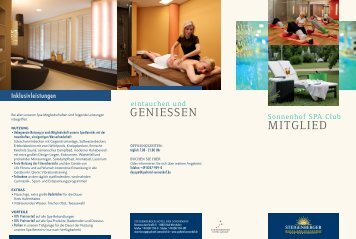 Sonnenhof DAY SPA Mitglied 2014