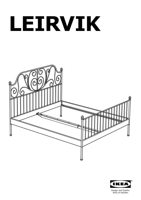 Ikea LEIRVIK cadre de lit - S39019824 - Plan(s) de montage