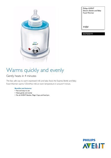 philips avent warmer