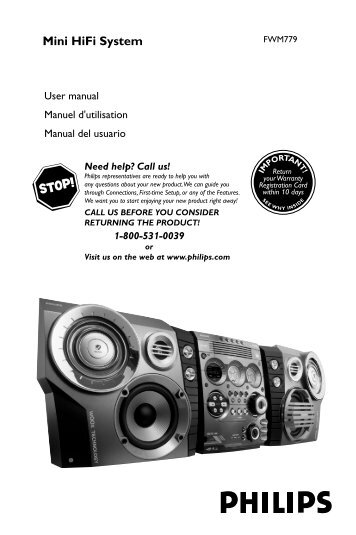 Philips Mini Hi-Fi System - User manual - ENG