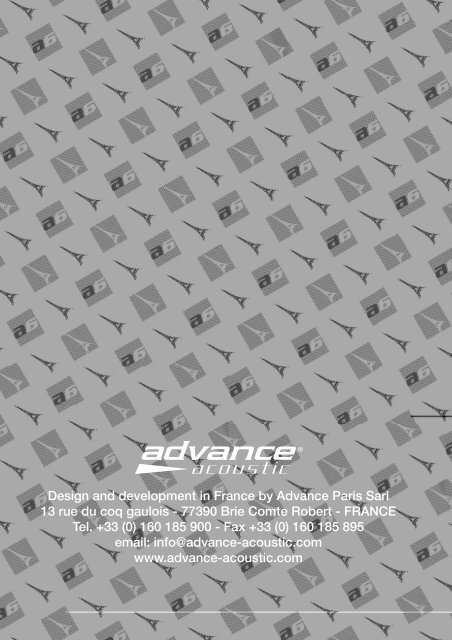 Advance Amplificateur HiFi Advance X-A220 - notice