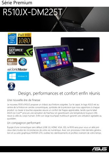 Asus PC Gamer Asus R510JX-DM225T - fiche produit