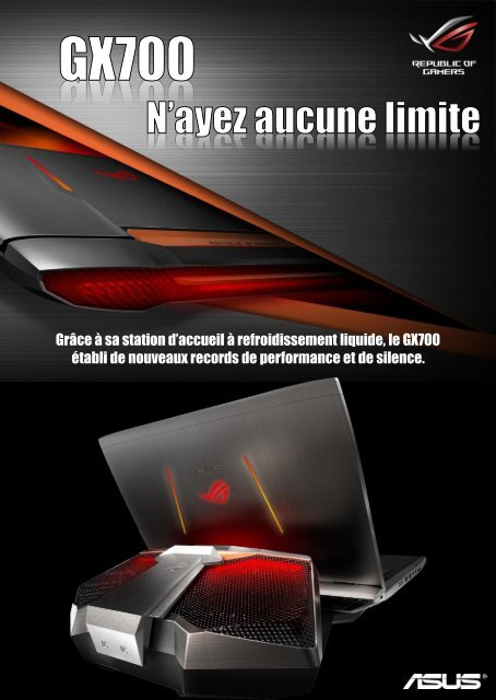 Asus PC Gamer Asus GX700VO-GC009T Gris Metal - fiche produit