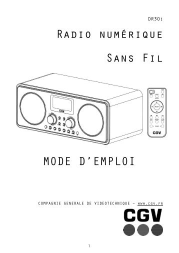 CGV Radio internet CGV DR30i - notice