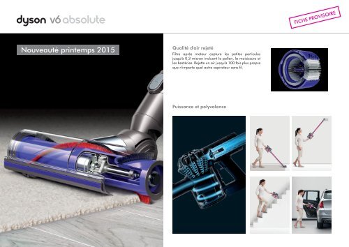 Dyson Aspirateur balai Dyson V6 Absolute - fiche produit