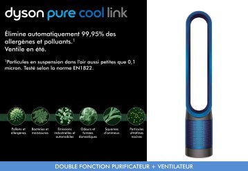 Dyson Purificateur-ventilateur Dyson Cool Purifier Tower Fan Iron Blue - fiche produit