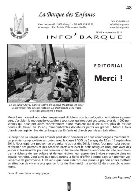 Merci ! - La Barque des Enfants