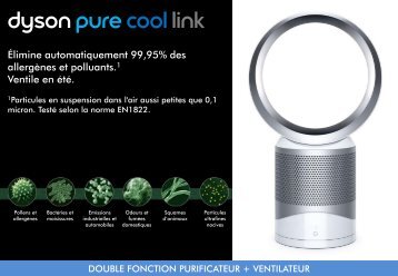 Dyson Purificateur-ventilateur Dyson Cool Purifier Desk Fan White/silver - fiche produit