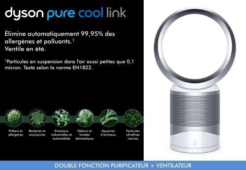 Dyson Purificateur-ventilateur Dyson Cool Purifier Desk Fan White/silver - fiche produit