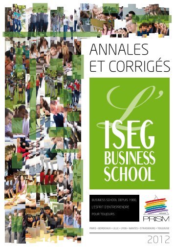 ANNALES ET CORRIGÉS - ISEG Business School