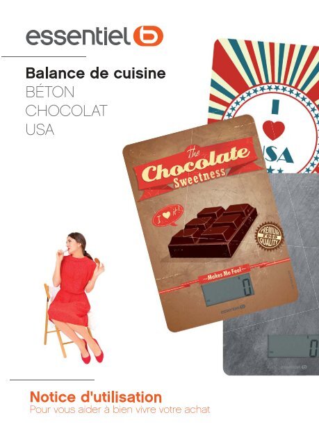 Essentielb Balance de cuisine Essentielb EBC 50 Chocolat - notice