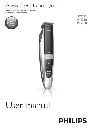 Philips Norelco Beardtrimmer series 9000 waterproof beard trimmer - User manual - TUR
