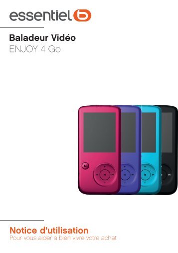 Essentielb Lecteur MP4 Essentielb Enjoy 4Go - Rose - notice