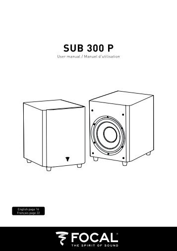 Focal Caisson de basse Focal Sub 300P noir - notice