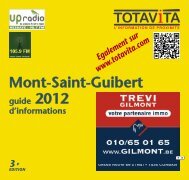 Mont-Saint-Guibert 2012 guide d'informations 3e - TOTAViTA