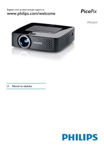 Philips PicoPix Pocket projector - User manual - SLK