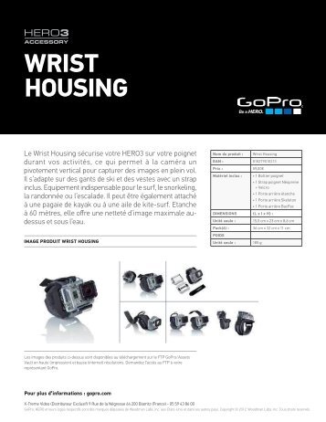 Gopro Fixation Gopro Bracelet - fiche produit