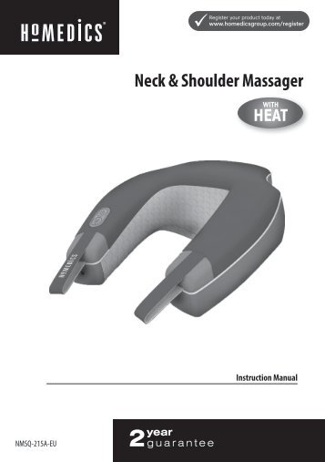 Homedics Coussin massant Homedics Masseur de cou NMSQ-215-EU - notice