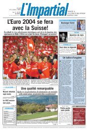 L'IMPARTIAL / JEUDI 8 NOVEMBRE 2007