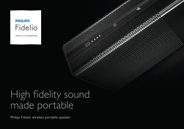 Philips Fidelio wireless portable speaker - Product brochure - ENG