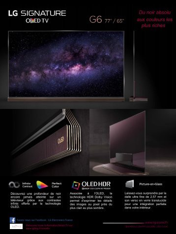 LG TV OLED LG OLED65G6V - fiche produit